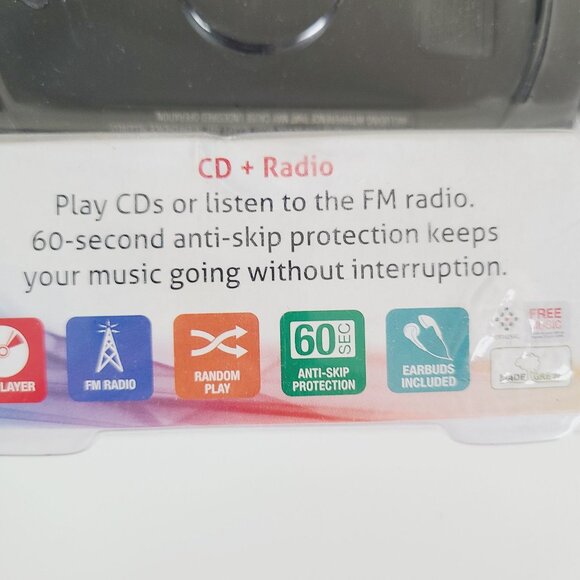 GPX Personal CD Player With FM Radio & Earbuds Anti-Skip Protection New - Picture 6 of 7